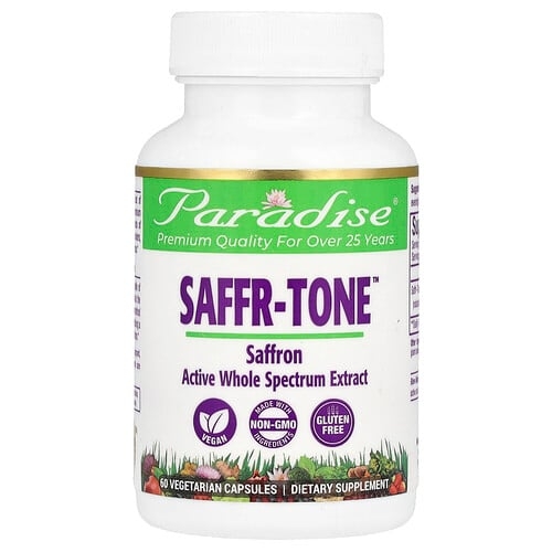 Paradise Herbs Saffr Tone 15 Mg 60 Vegetarian Capsules product image