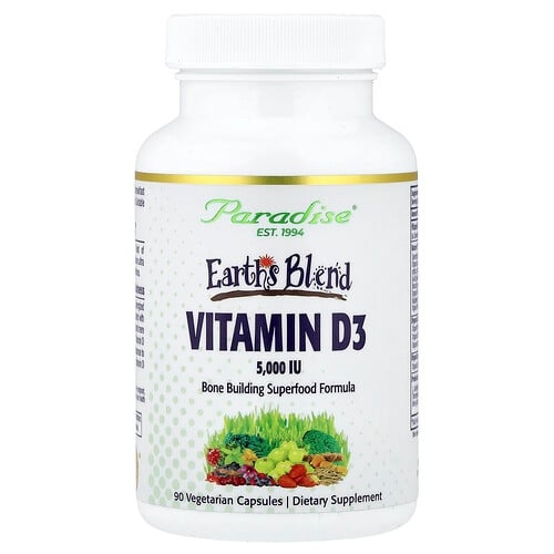 Paradise Herbs Earth S Blend Vitamin D3 90 Vegetarian Capsules product image