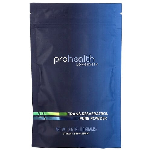 Prohealth Longevity Trans Resveratrol Pure Powder 3 5 Oz 100 G product image