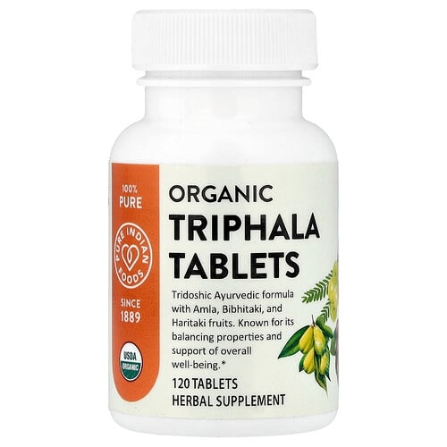 Pure Indian Foods Organic Triphala Tablets 120 Tablets product image