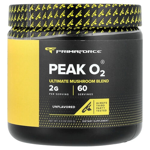 Primaforce Peak O2 Ultimate Mushroom Blend Unflavored 4 3 Oz 120 G product image