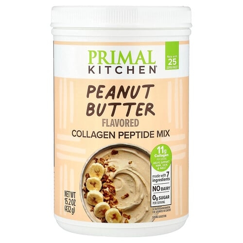 Primal Kitchen Collagen Peptide Mix Peanut Butter 15 2 Oz 432 G product image