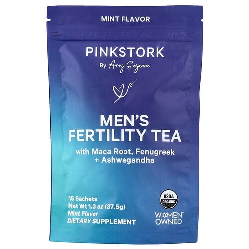 Pink Stork Men S Fertility Tea Mint 15 Sachets 1 3 Oz 37 5 G product image