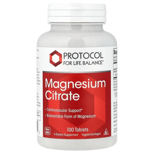 Protocol For Life Balance Magnesium Citrate 100 Tablets 200 Mg Per Tablet product image