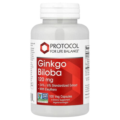Protocol For Life Balance Ginkgo Biloba 120 Mg 100 Veg Capsules product image