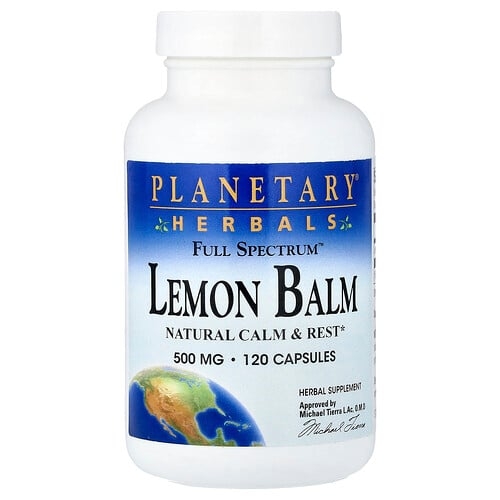 Planetary Herbals Full Spectrum Lemon Balm 500 Mg 120 Capsules product image