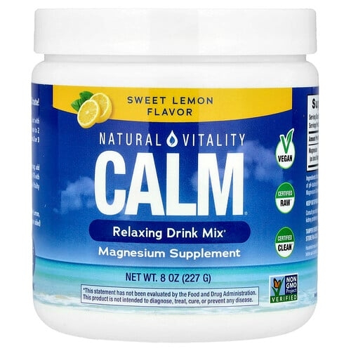 Natural Vitality Calm Relaxing Drink Mix Sweet Lemon 8 Oz 227 G product image