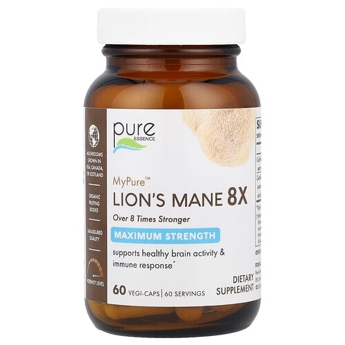 Pure Essence Mypure Lion S Mane 8x Maximum Strength 60 Vegi Caps product image