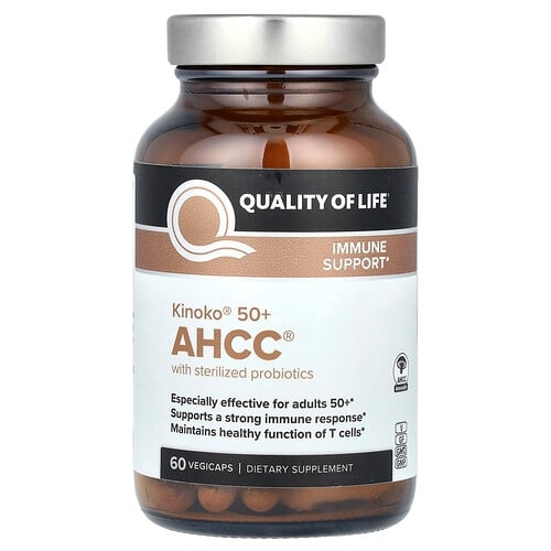Quality Of Life Kinoko 50 Ahcc With Sterilized Probiotics 60 Vegicaps product image