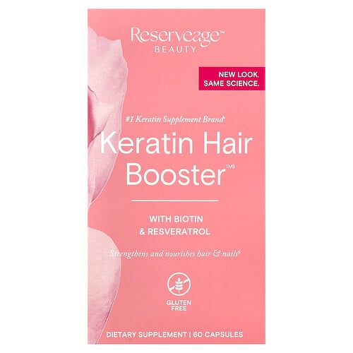 Reserveage Beauty Keratin Hair Booster With Biotin Resveratrol 60 Capsules product image