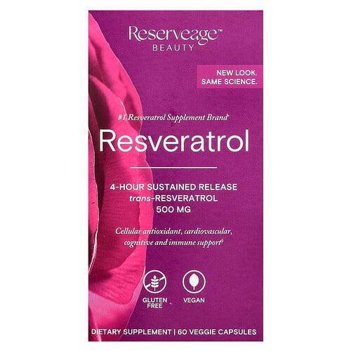 Reserveage Beauty Resveratrol 60 Veggie Capsules product image