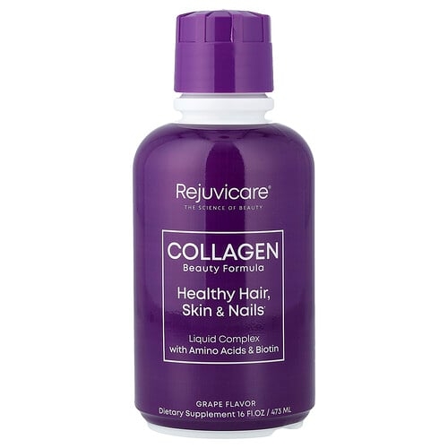 Rejuvicare Collagen Beauty Formula Liquid Complex With Amino Acids Biotin Grape 16 Fl Oz 473 Ml product image