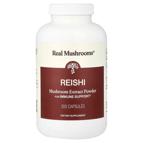 Real Mushrooms Reishi Mushroom Extract Powder 200 Capsules product image