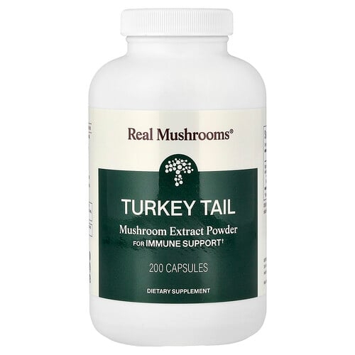 Real Mushrooms Turkey Tail Mushroom Extract Powder 200 Capsules product image