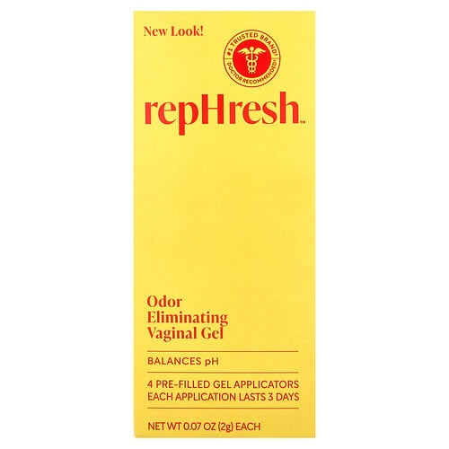 Rephresh Odor Eliminating Vaginal Gel 4 Pre Filled Gel Applicators 0 07 Oz 2 G Each product image