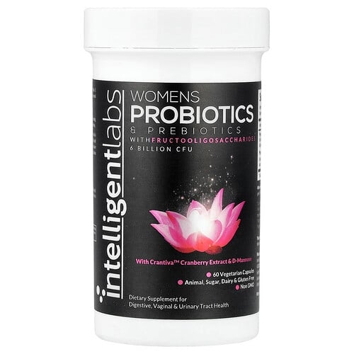 Intelligent Labs Women S Probiotics Prebiotics With Fructooligosaccharides 60 Vegetarian Capsules product image