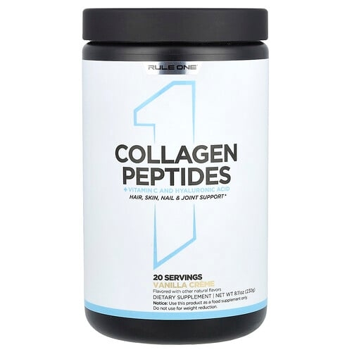 Rule One Proteins Collagen Peptides Vitamin C And Hyaluronic Acid Vanilla Creme 8 11 Oz 230 G product image