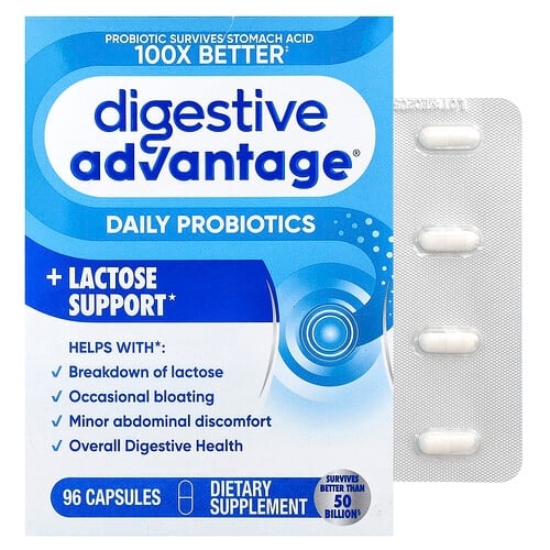 Schiff Digestive Advantage Daily Probiotics Lactose Support 96 Capsules product image
