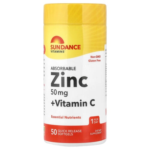 Sundance Vitamins Absorbable Zinc Vitamin C 50 Quick Release Softgels product image
