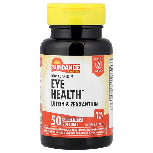 Sundance Vitamins Eye Health Lutein Zeaxanthin 50 Quick Release Softgels product image