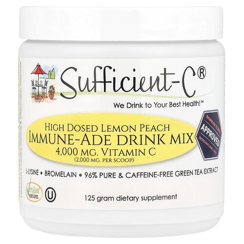 Sufficient C High Dosed Immune Ade Drink Mix Lemon Peach 125 G product image