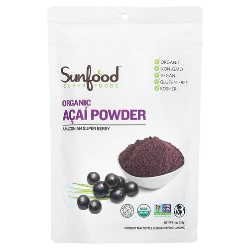 Sunfood Organic Acai Powder 4 Oz 113 G product image