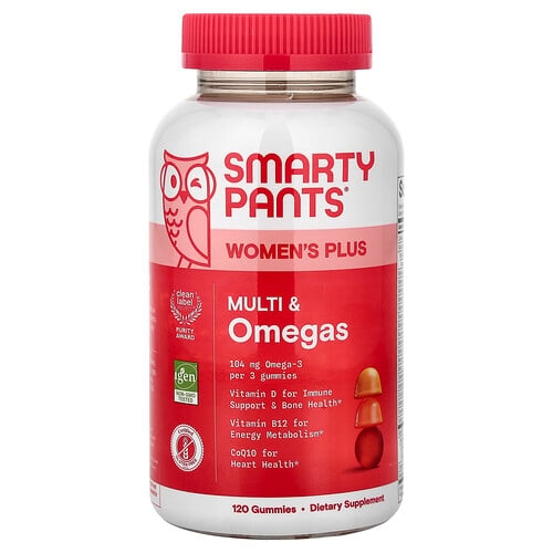Smartypants Women S Plus Multi Omegas Gummies Strawberry Orange And Lemon Cr Me 120 Gummies product image