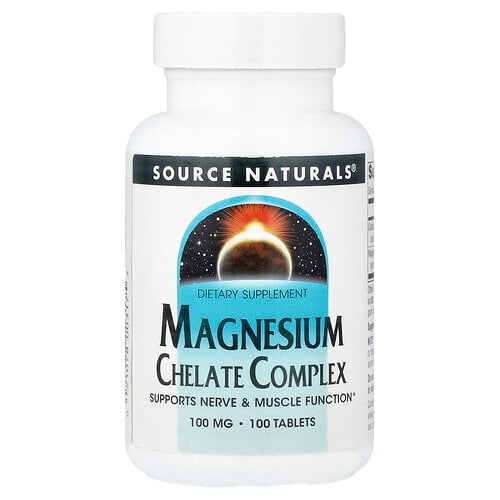 Source Naturals Magnesium Chelate Complex 100 Mg 100 Tablets product image