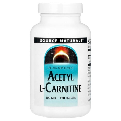 Source Naturals Acetyl L Carnitine 500 Mg 120 Tablets product image