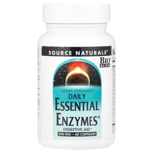 Source Naturals Daily Essential Enzymes 500 Mg 60 Capsules product image