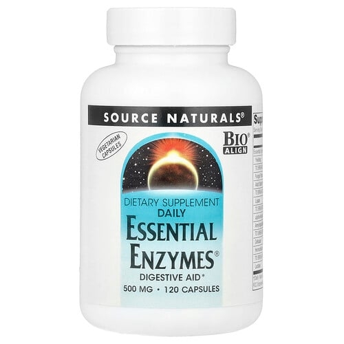 Source Naturals Daily Essential Enzymes 500 Mg 120 Vegetarian Capsules product image