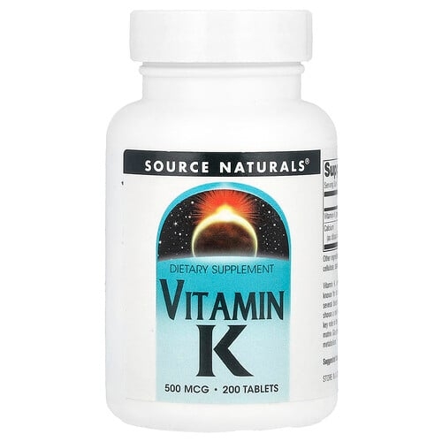 Source Naturals Vitamin K 500 Mcg 200 Tablets product image