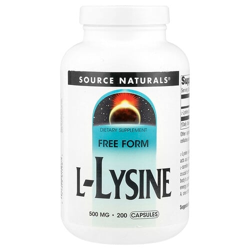 Source Naturals L Lysine 500 Mg 200 Capsules product image