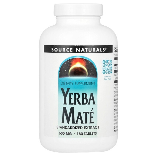 Source Naturals Yerba Mate 600 Mg 180 Tablets product image