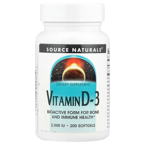 Source Naturals Vitamin D 3 50 Mcg 2 000 Iu 200 Softgels product image