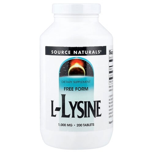 Source Naturals L Lysine 1 000 Mg 200 Tablets product image