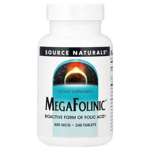 Source Naturals Megafolinic 800 Mcg 240 Tablets product image