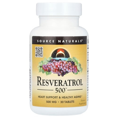 Source Naturals Resveratrol 500 500 Mg 30 Tablets product image