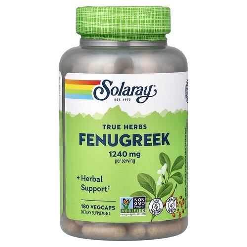 Solaray True Herbs Fenugreek 180 Vegcaps 620 Mg Per Capsule product image