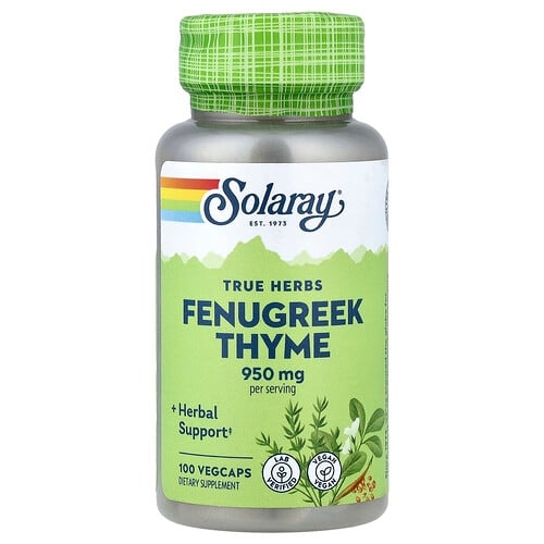 Solaray True Herbs Fenugreek Thyme 100 Vegcaps product image