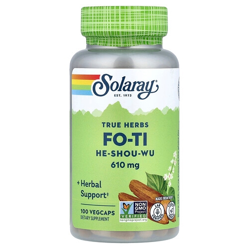 Solaray True Herbs Fo Ti He Shou Wu 610 Mg 100 Vegcaps product image