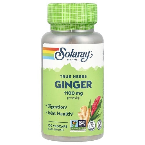 Solaray True Herbs Ginger 100 Vegcaps 550 Mg Per Capsule product image