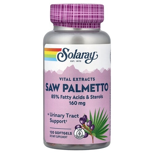Solaray Vital Extracts Saw Palmetto 160 Mg 120 Softgels product image