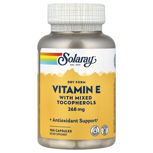 Solaray Vitamin E With Mixed Tocopherols 268 Mg 100 Capsules product image
