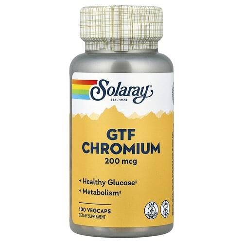 Solaray Gtf Chromium 200 Mcg 100 Vegcaps product image