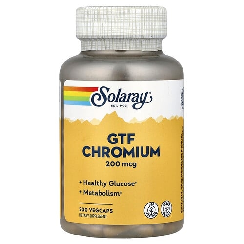 Solaray Gtf Chromium 200 Mcg 200 Vegcaps product image