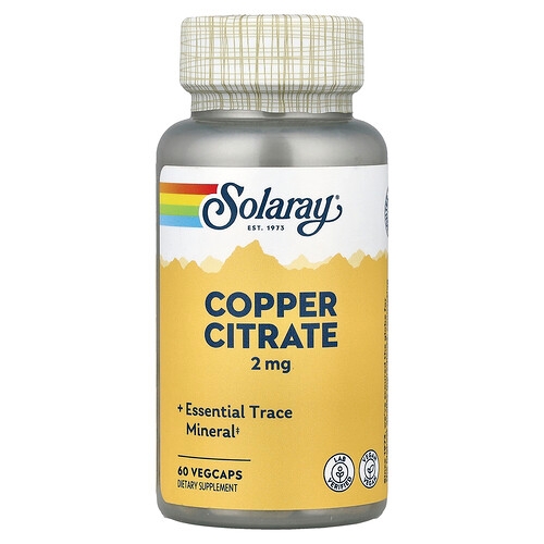Solaray Copper Citrate 2 Mg 60 Vegcaps product image