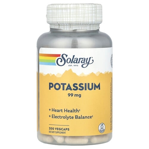 Solaray Potassium 99 Mg 200 Vegcaps product image