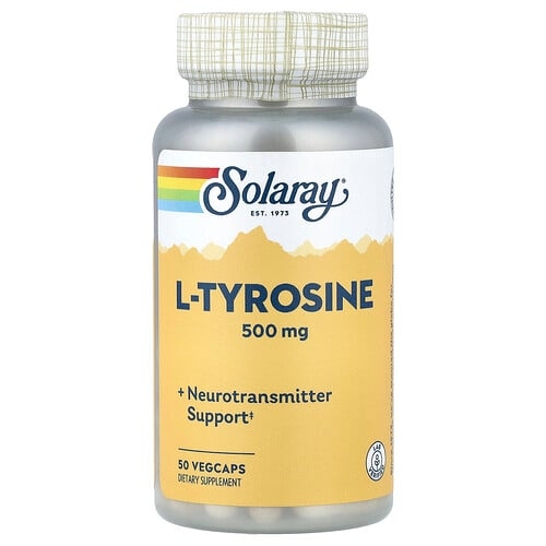 Solaray L Tyrosine 500 Mg 50 Vegcaps product image