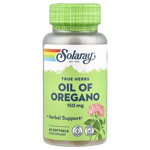 Solaray True Herbs Oil Of Oregano 150 Mg 60 Softgels product image